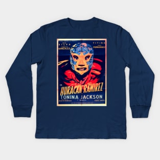 Vintage Mexican Cinema Icons Lucha Libre Kids Long Sleeve T-Shirt